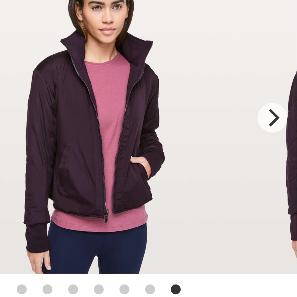 Lululemon Athletica Plum Bomber Jacket
